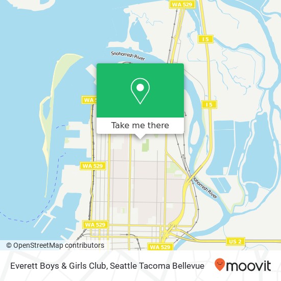 Everett Boys & Girls Club map