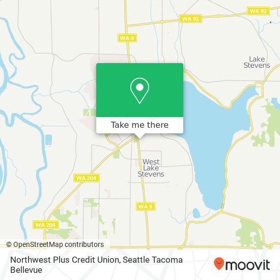 Mapa de Northwest Plus Credit Union