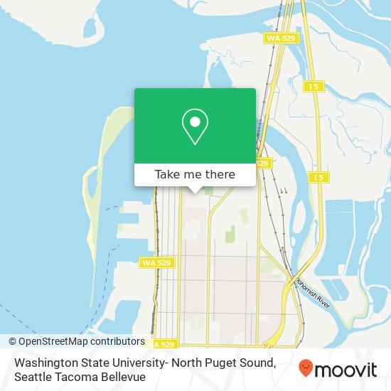 Mapa de Washington State University- North Puget Sound