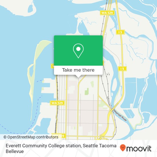 Everett Community College station map