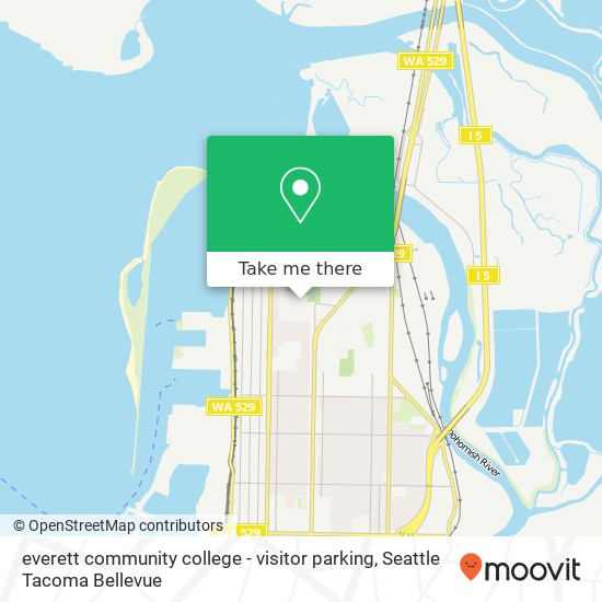 everett community college - visitor parking map