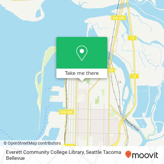 Mapa de Everett Community College Library