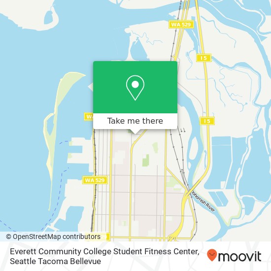 Everett Community College Student Fitness Center map