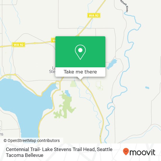 Centennial Trail- Lake Stevens Trail Head map