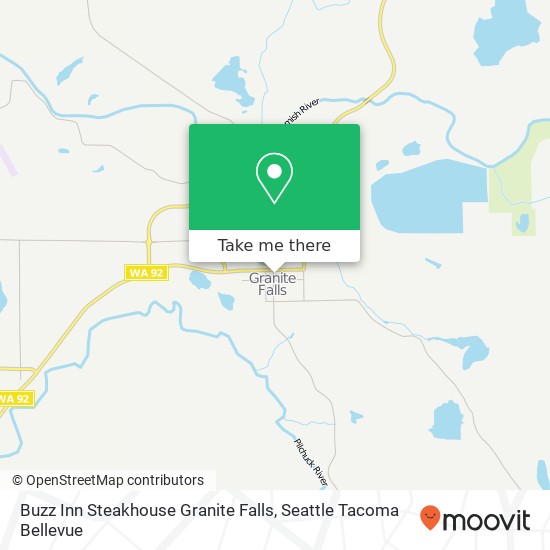 Buzz Inn Steakhouse Granite Falls map