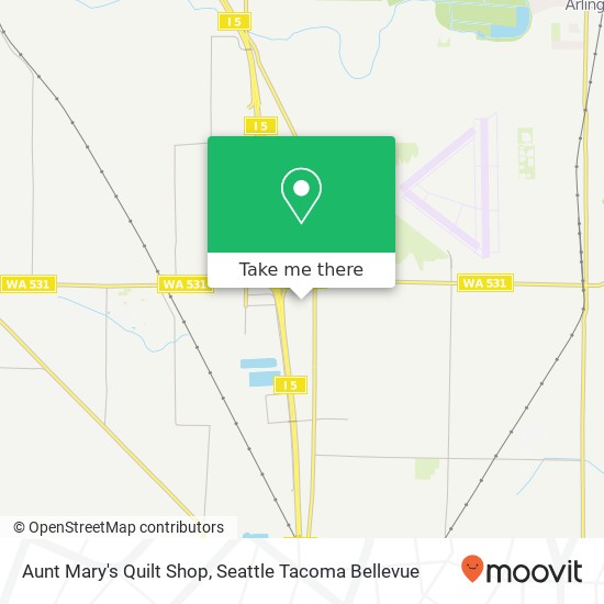 Aunt Mary's Quilt Shop map