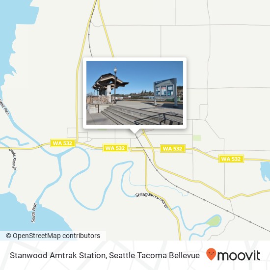 Stanwood Amtrak Station map