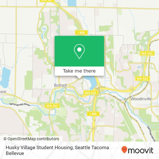 Mapa de Husky Village Student Housing