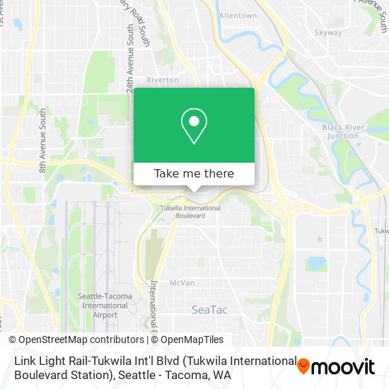 Mapa de Link Light Rail-Tukwila Int'l Blvd (Tukwila International Boulevard Station)