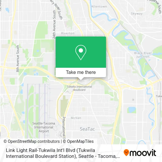 Link Light Rail-Tukwila Int'l Blvd (Tukwila International Boulevard Station) map