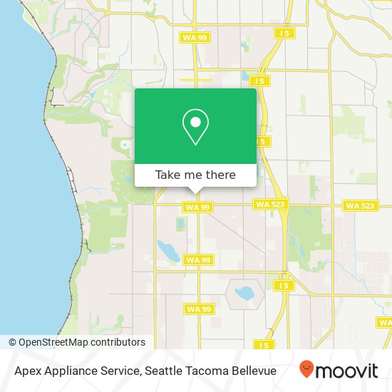 Apex Appliance Service map