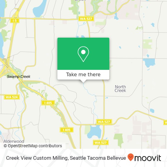 Mapa de Creek View Custom Milling