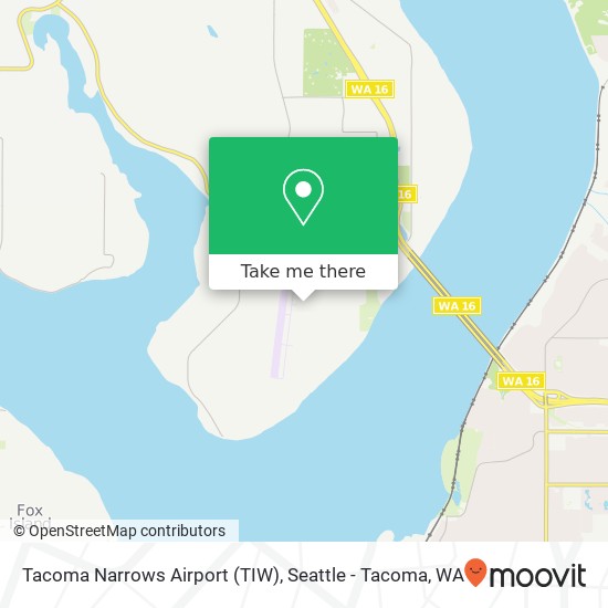 Tacoma Narrows Airport (TIW) map