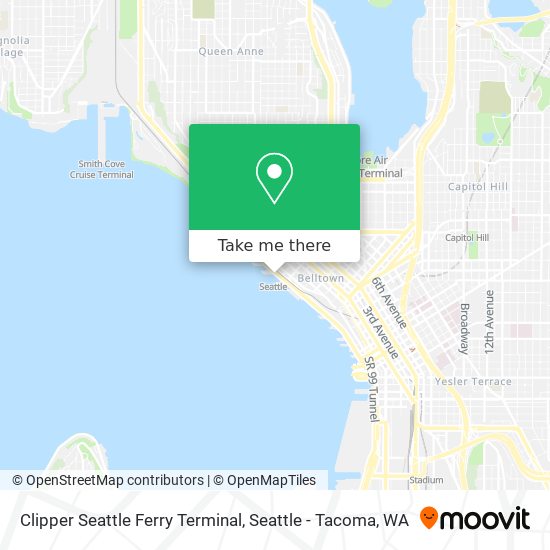 Clipper Seattle Ferry Terminal map