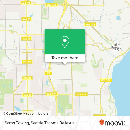 Mapa de Sam's Towing