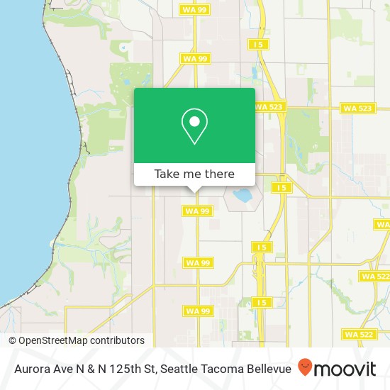 Aurora Ave N & N 125th St map