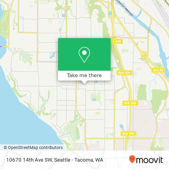 Mapa de 10670 14th Ave SW