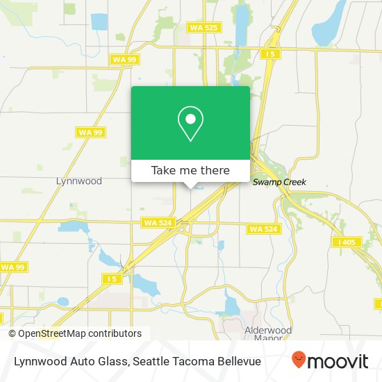 Mapa de Lynnwood Auto Glass