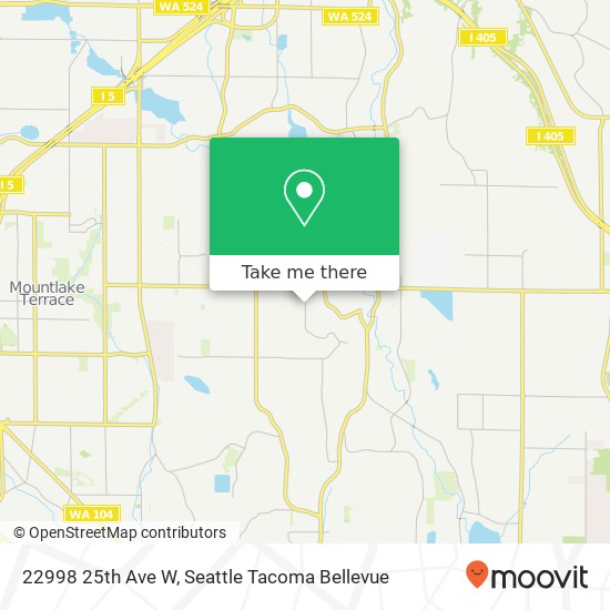 Mapa de 22998 25th Ave W