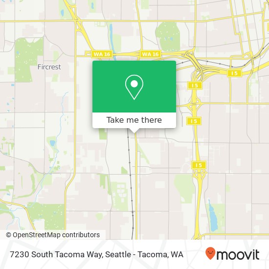7230 South Tacoma Way map