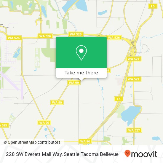 228 SW Everett Mall Way map