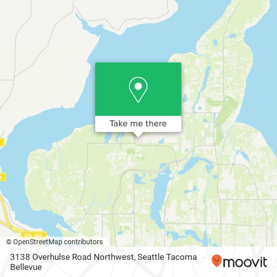 Mapa de 3138 Overhulse Road Northwest