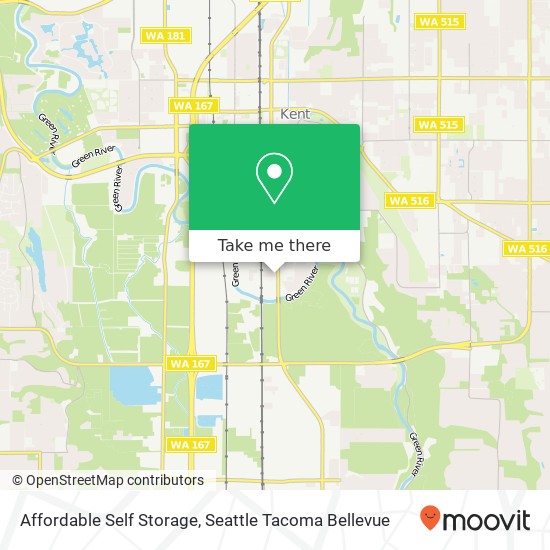 Mapa de Affordable Self Storage