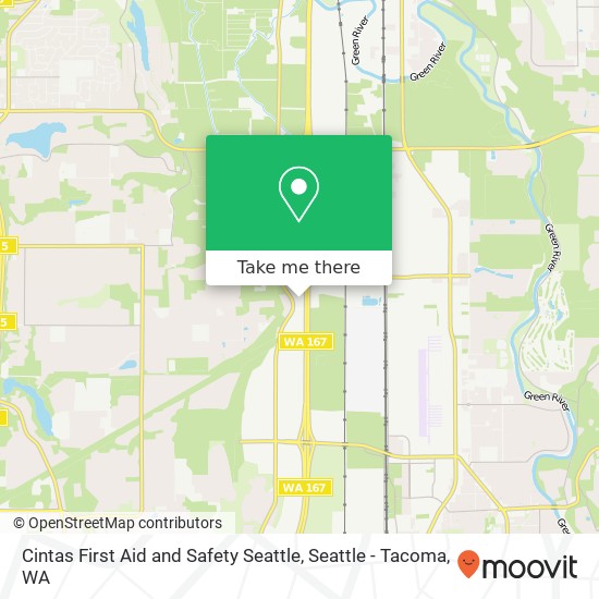 Mapa de Cintas First Aid and Safety Seattle