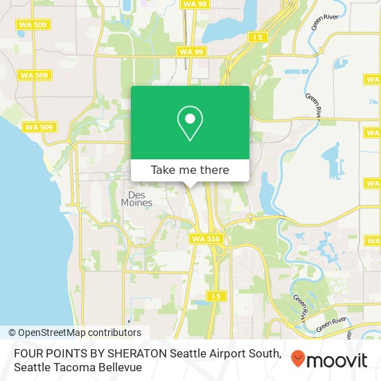 Mapa de FOUR POINTS BY SHERATON Seattle Airport South