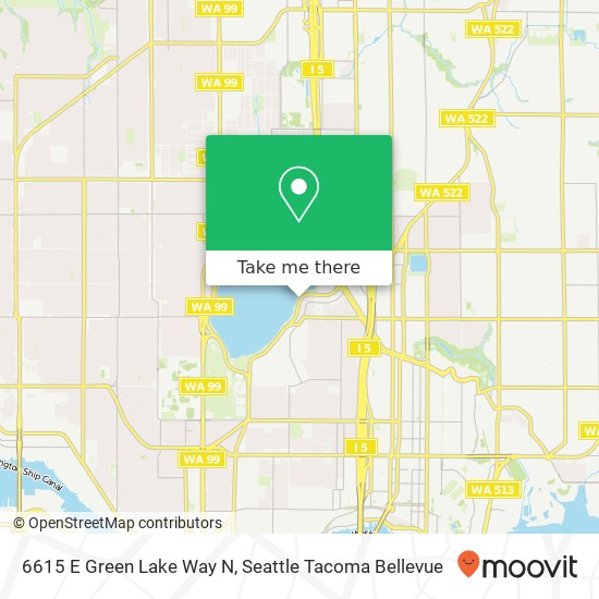 Mapa de 6615 E Green Lake Way N