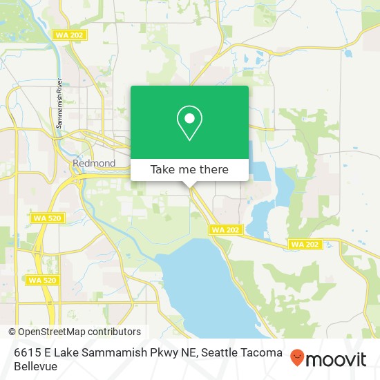 Mapa de 6615 E Lake Sammamish Pkwy NE