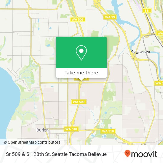 Sr 509 & S 128th St map