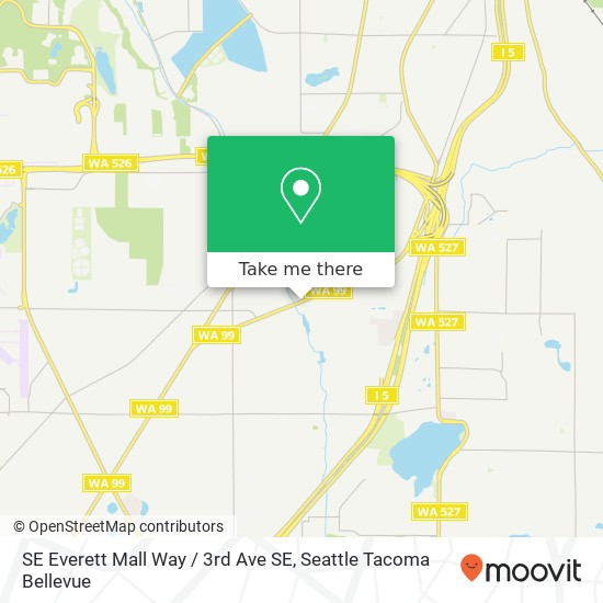 SE Everett Mall Way / 3rd Ave SE map