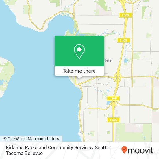 Kirkland Parks and Community Services map