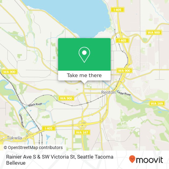 Rainier Ave S & SW Victoria St map