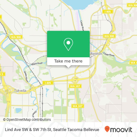 Mapa de Lind Ave SW & SW 7th St