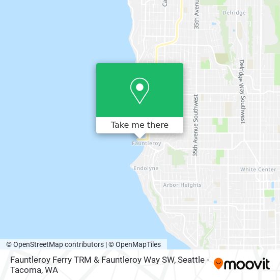 Fauntleroy Ferry TRM & Fauntleroy Way SW map
