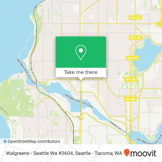 Mapa de Walgreens - Seattle Wa #3604