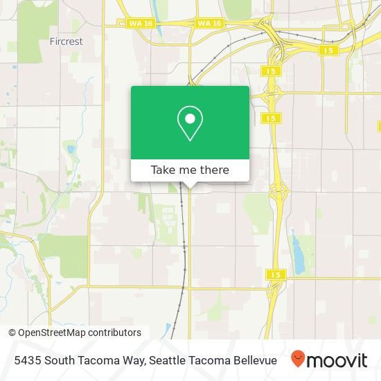Mapa de 5435 South Tacoma Way