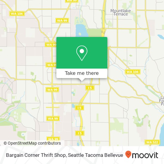 Mapa de Bargain Corner Thrift Shop