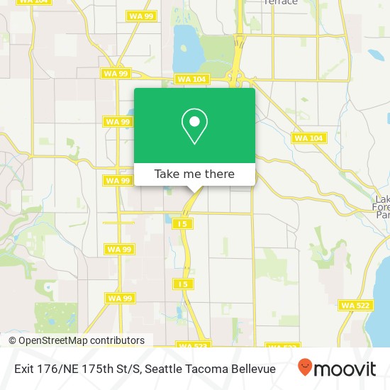 Exit 176/NE 175th St/S map