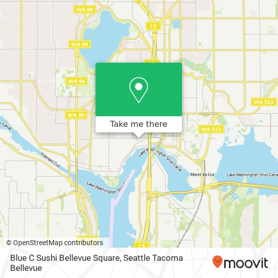 Blue C Sushi Bellevue Square map