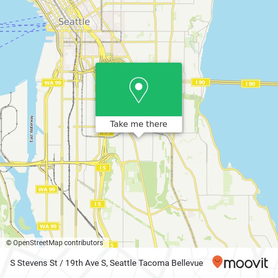 Mapa de S Stevens St / 19th Ave S