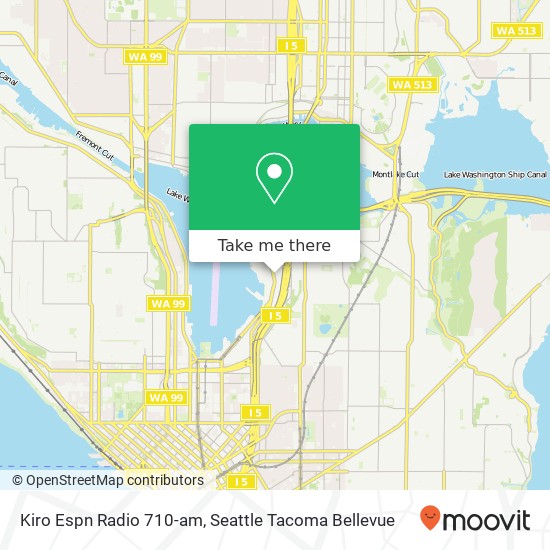 Mapa de Kiro Espn Radio 710-am