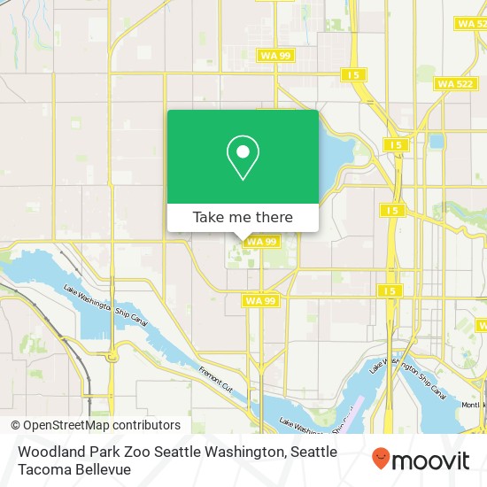Woodland Park Zoo Seattle Washington map
