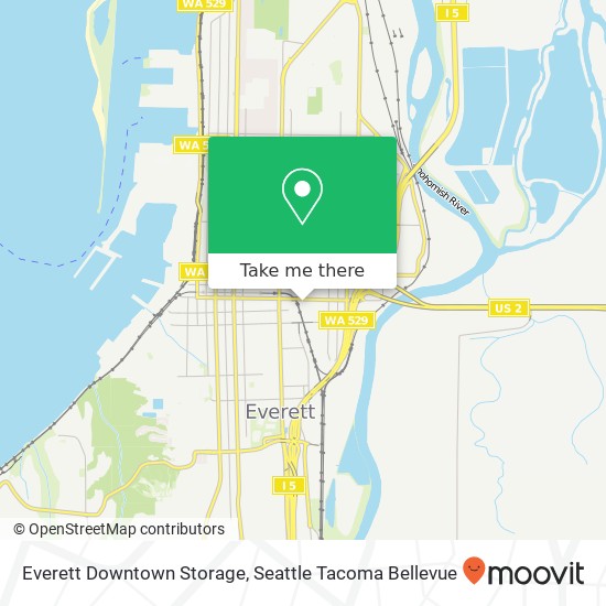 Mapa de Everett Downtown Storage