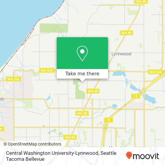 Mapa de Central Washington University-Lynnwood