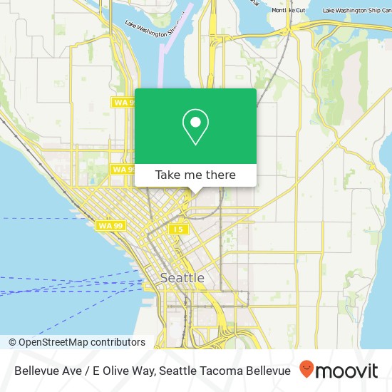 Mapa de Bellevue Ave / E Olive Way