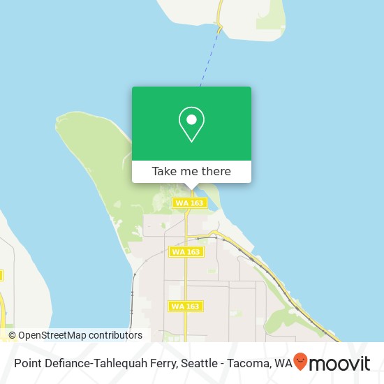 Point Defiance-Tahlequah Ferry map