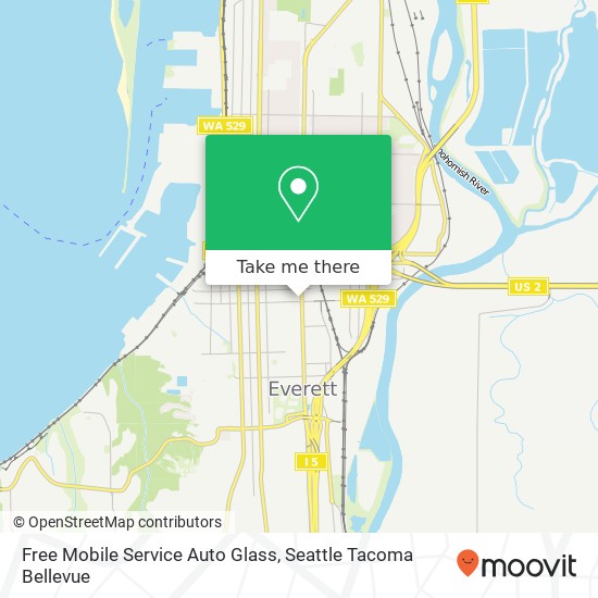 Mapa de Free Mobile Service Auto Glass